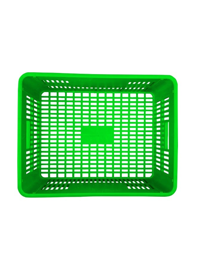 صناعات بلاستيكا ذ.م.م. Bakery Crate Ventilated Storage Crate BC594517 Stackable & Durable Storage Box For Home Office and Outdoor Organizer (590mm x 450mm x 170mm) Green (6pcs) - Image 4